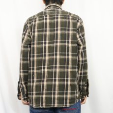 画像3: 90's FIVE BROTHER チェック柄 ヘビーネルシャツ S (3)