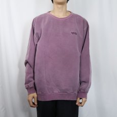 画像2: 90's〜 NORTHERN ELEMENTS ロゴ刺繍 フェードスウェット L (2)