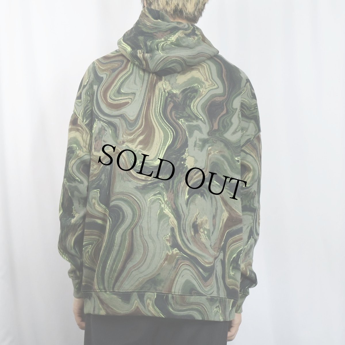 画像3: NO BOUNDARIES マーブル柄 スウェットフーディー L (3)