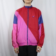 画像2: 90's NIKE 銀タグ 切り替えデザイン ナイロンジャケット L (2)