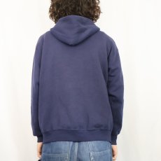 画像3: 90's RUSSELL ATHLETIC USA製 無地 スウェットジップパーカー NAVY XL (3)