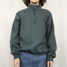 画像2: 90's RUSSELL ATHLETIC USA製 ハーフジップ 無地スウェット XL (2)