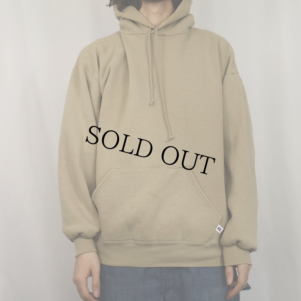 画像2: 90's RUSSELL ATHLETIC USA製 無地スウェットフーディー XL (2)