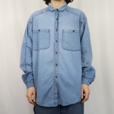 画像2: 2000's Patagonia コットンシャツ L (2)