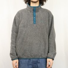 画像2: 80〜90's L.L.Bean 筆記体ロゴ刺繍 ハーフスナップ フリースジャケット (2)