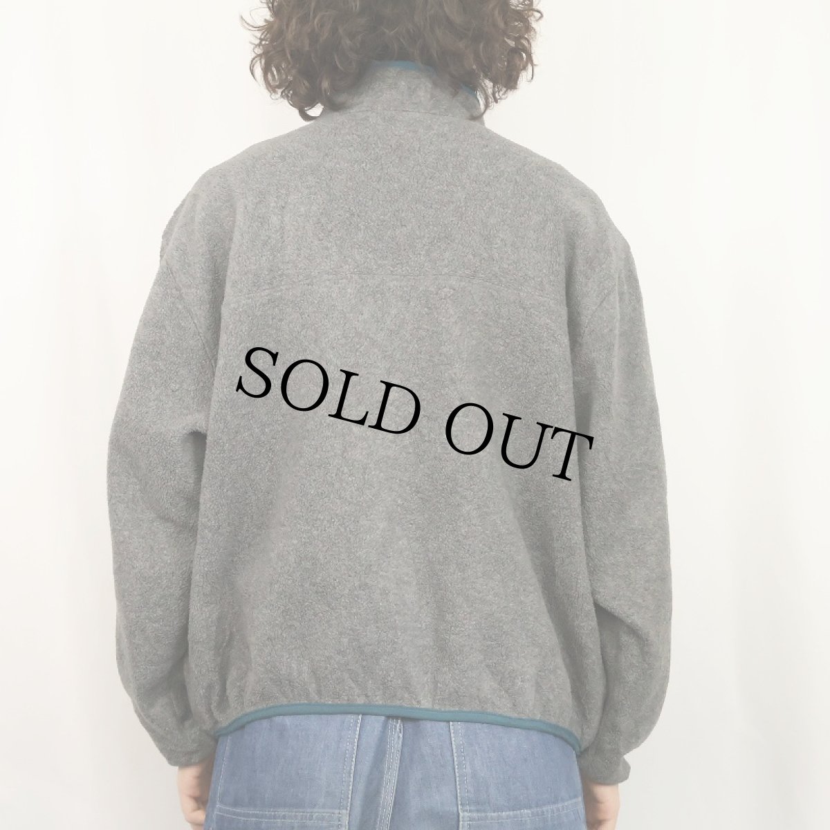 画像3: 80〜90's L.L.Bean 筆記体ロゴ刺繍 ハーフスナップ フリースジャケット (3)