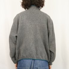 画像3: 80〜90's L.L.Bean 筆記体ロゴ刺繍 ハーフスナップ フリースジャケット (3)