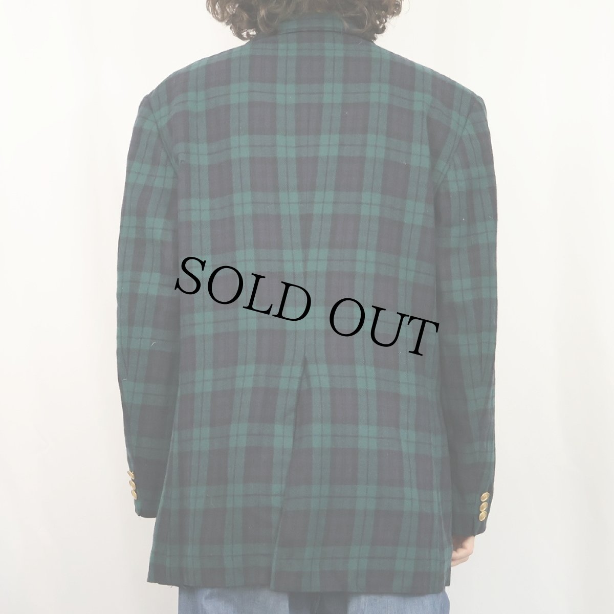 画像3: 90's PENDLETON USA製 ブラックウォッチチェック柄 ウールテーラードジャケット SIZE42 (3)