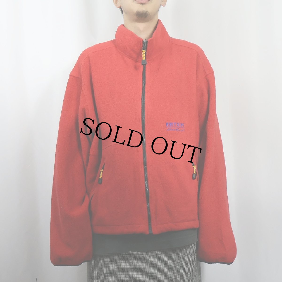 画像2: 90's Eddie Bauer EBTEK USA製 USA製 ロゴ刺繍 フリースジップジャケット XXL (2)