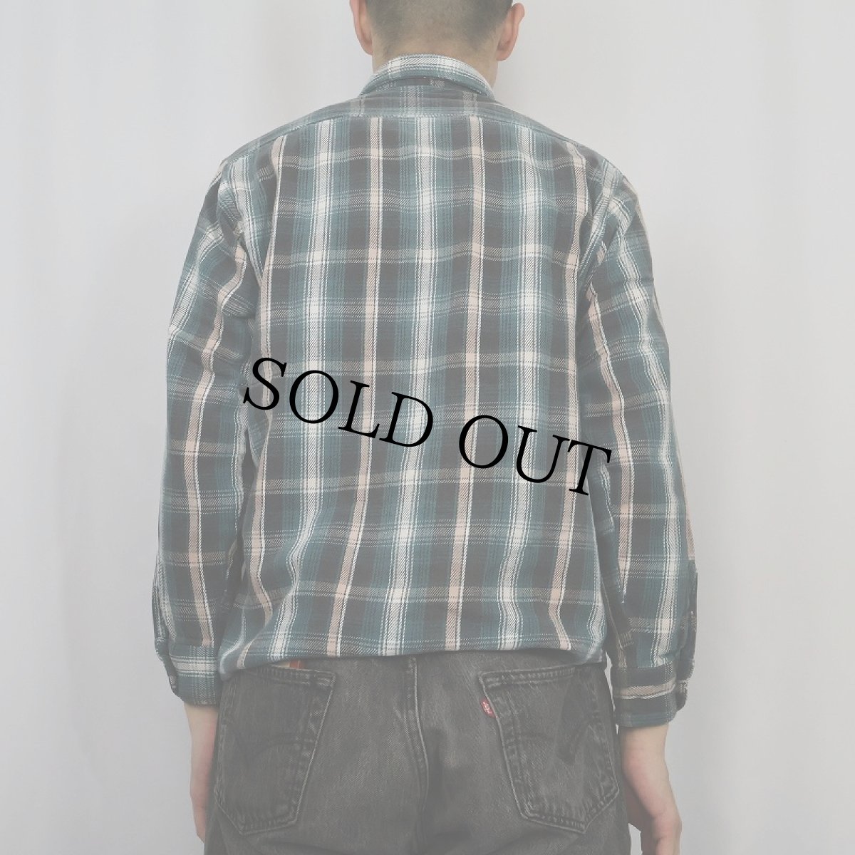 画像3: 90's FIVE BROTHERS チェック柄 ヘビーネルシャツ M (3)