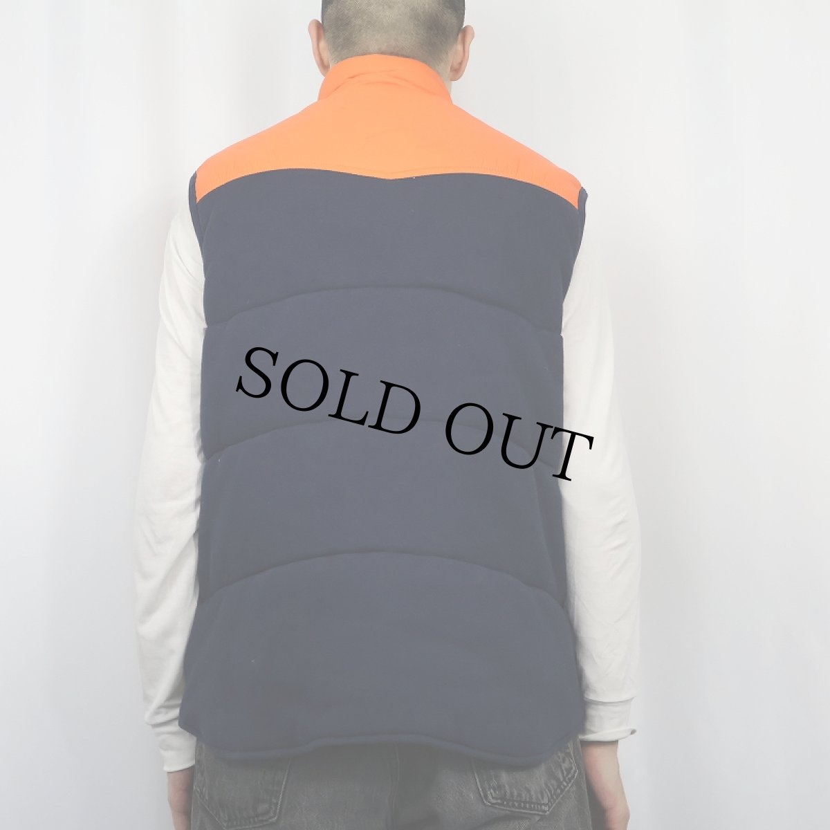 画像3: POLO Ralph Lauren ウエスタンヨーク 中綿入り スウェットベスト NAVY L (3)