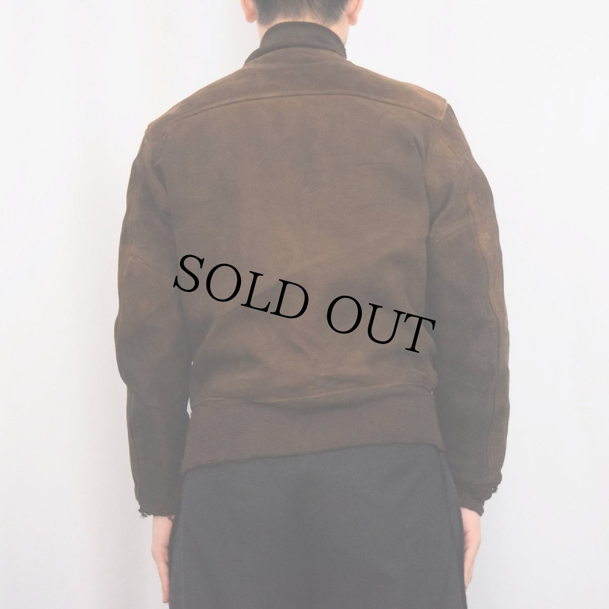 画像3: 30〜40's Topline コの字エンド スエードレザージャケット (3)