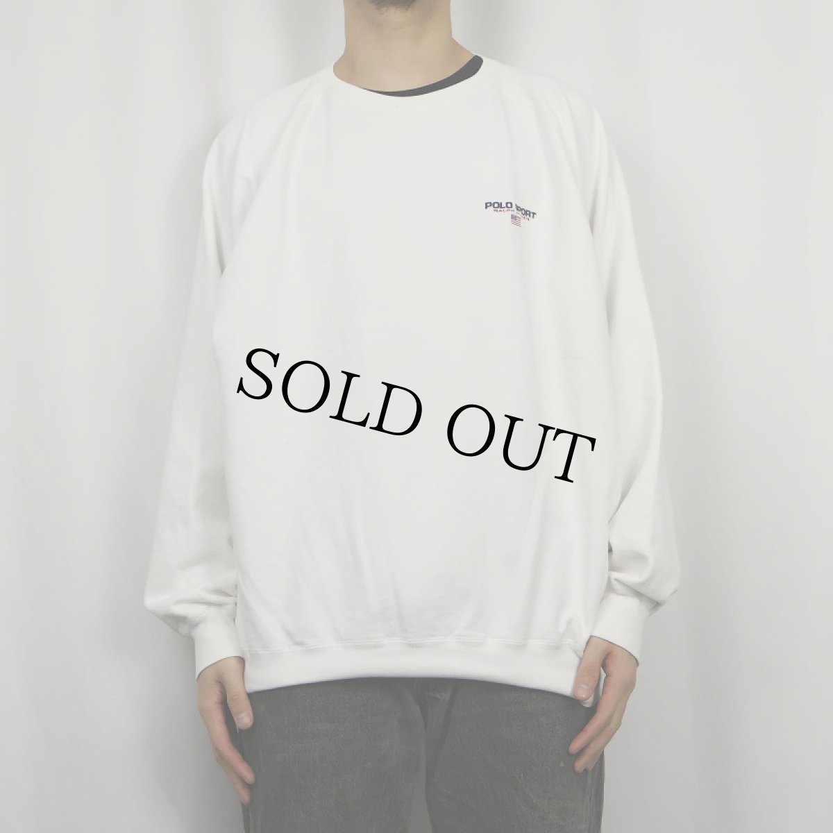 画像2: 90's POLO SPORT Ralph Lauren ロゴ刺繍スウェット XL (2)