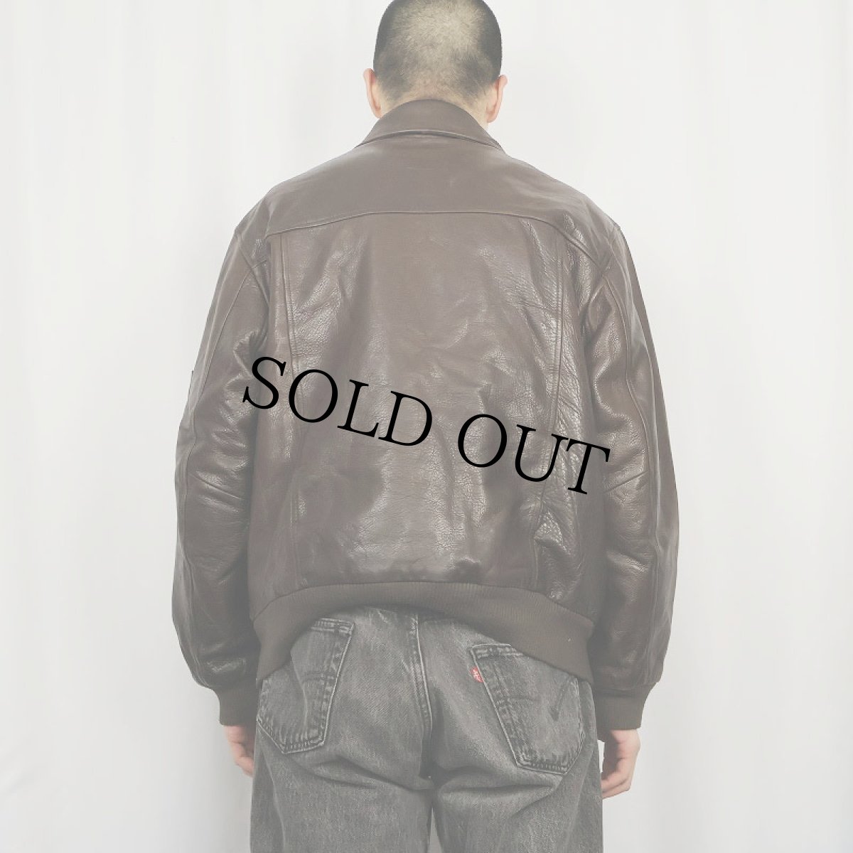 画像3: ARMA COLLECTION "B-15TYPE" レザージャケット BROWN SIZE50 (3)