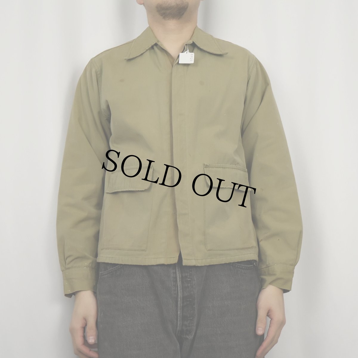 画像2: 40's U.S.ARMY ワーキングジャケット S (2)