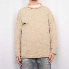 画像2: Isle of Anglesey Knitwear カラーネップ混 ロールネックニットセーター (2)