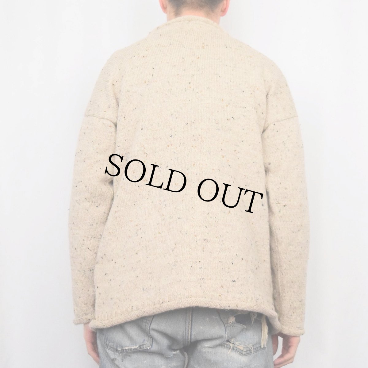 画像3: Isle of Anglesey Knitwear カラーネップ混 ロールネックニットセーター (3)