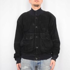 画像2: EURO スエードレザージャケット BLACK SIZE98 (2)