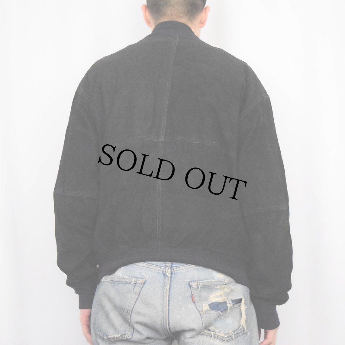 画像3: EURO スエードレザージャケット BLACK SIZE98 (3)