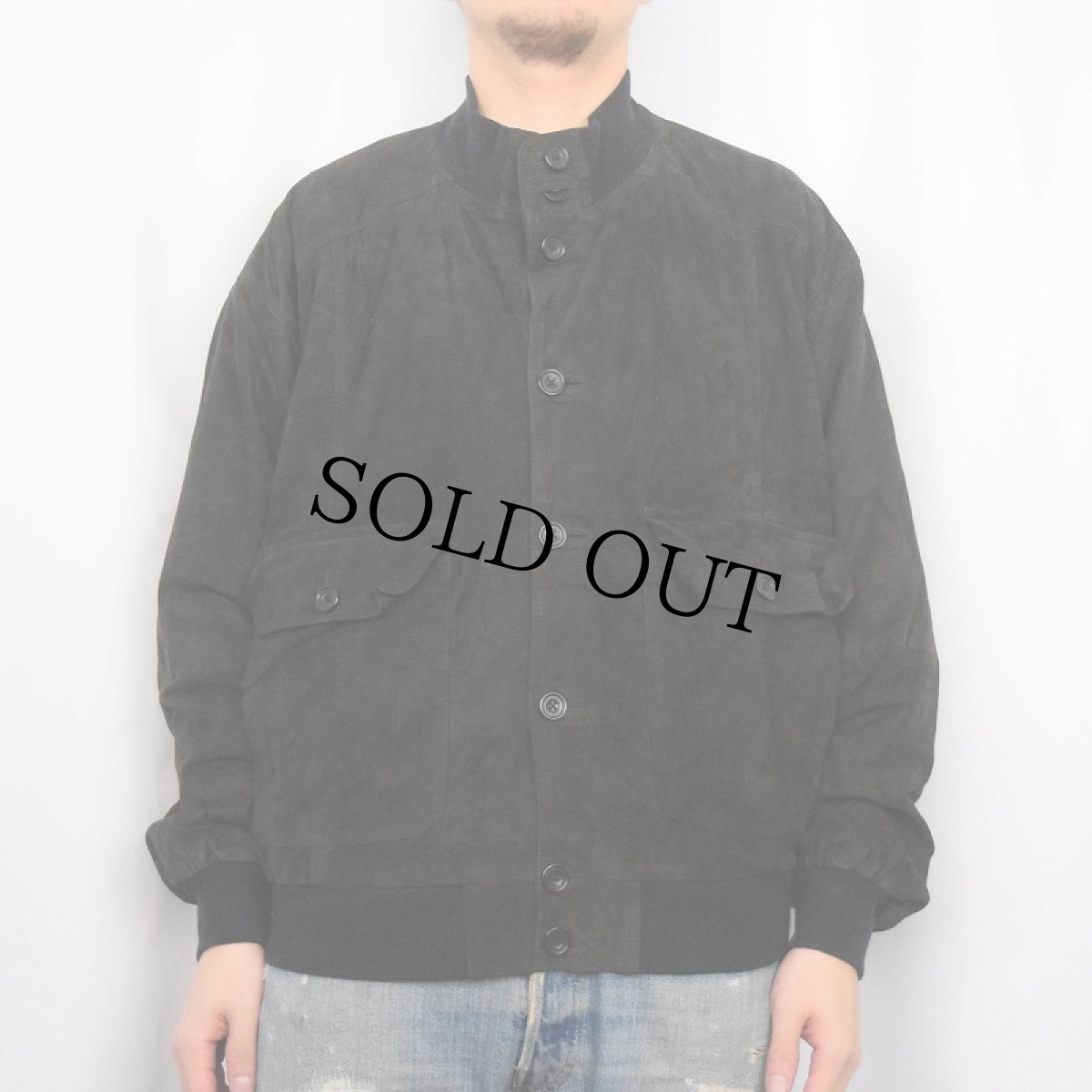 画像2: EURO MARCO.POLO スエードレザージャケット BLACK SIZE50 (2)