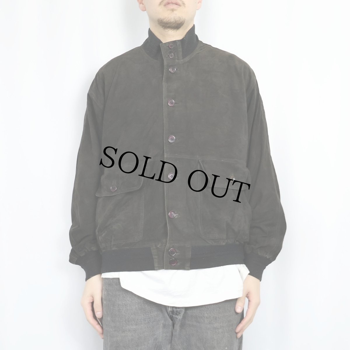 画像2: ROBERT E DENIL ITALY製 スエードレザージャケット SIZE48 (2)