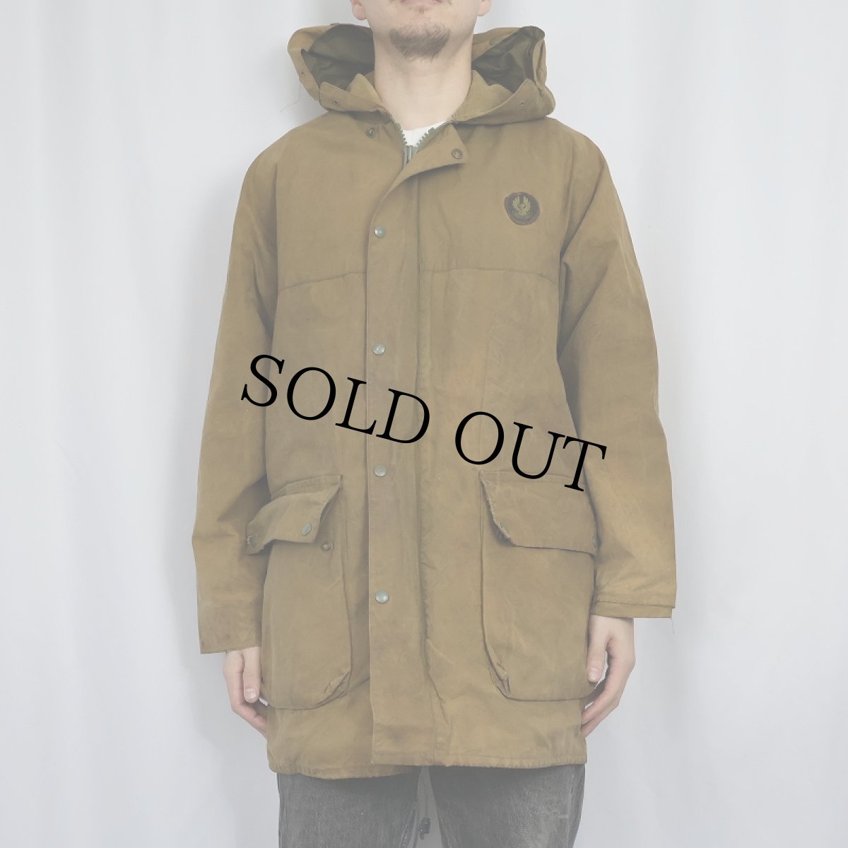 画像2: 70〜80's Belstaff ENGLAND製 オイルドジップパーカー L (2)