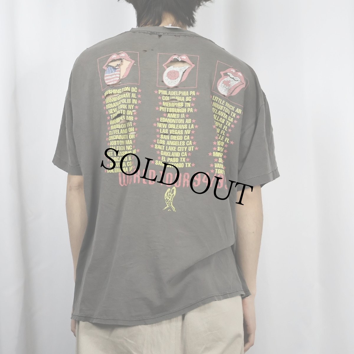 画像4: 1994 STONES USA製 "WORLD TOUR 94/95" ロックバンドツアーTシャツ XL (4)