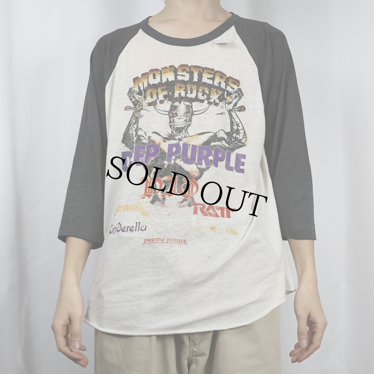 画像3: 1987 MONSTERS OF ROCK ロックフェスティバルラグランTシャツ (3)