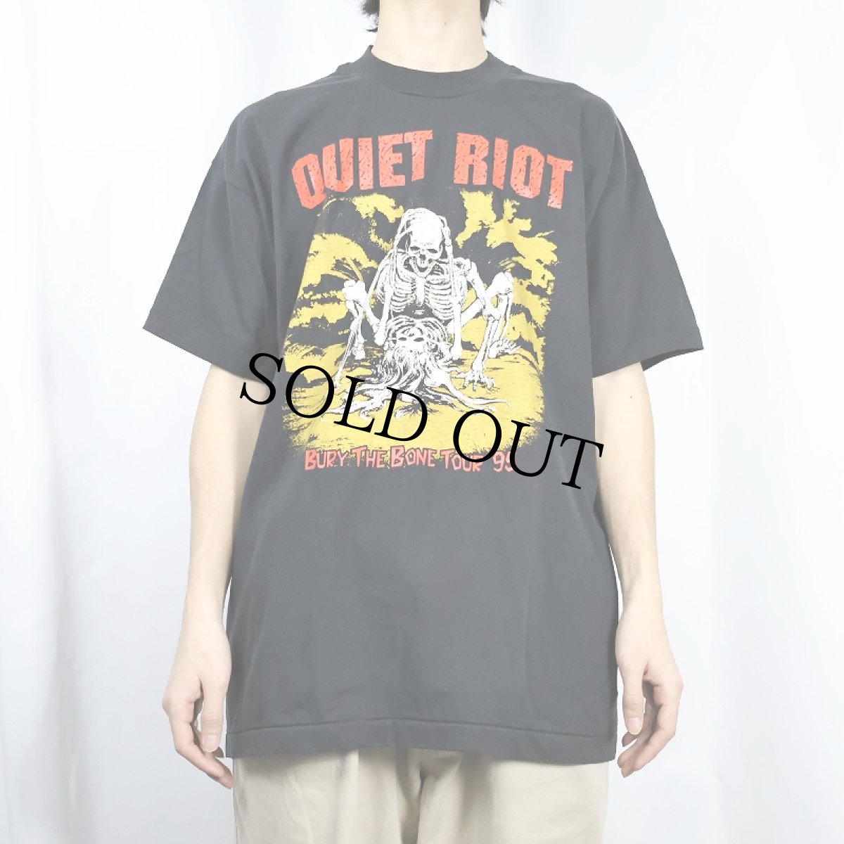 画像3: 1995 QUIET RIOT USA製 "BURY THE BONE TOUR 95" ハードロックバンドツアーTシャツ BLACK DEADSTOCK XL (3)