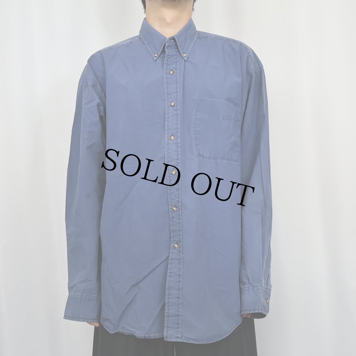 画像2: 90's GAP コットンボタンダウンシャツ XL (2)