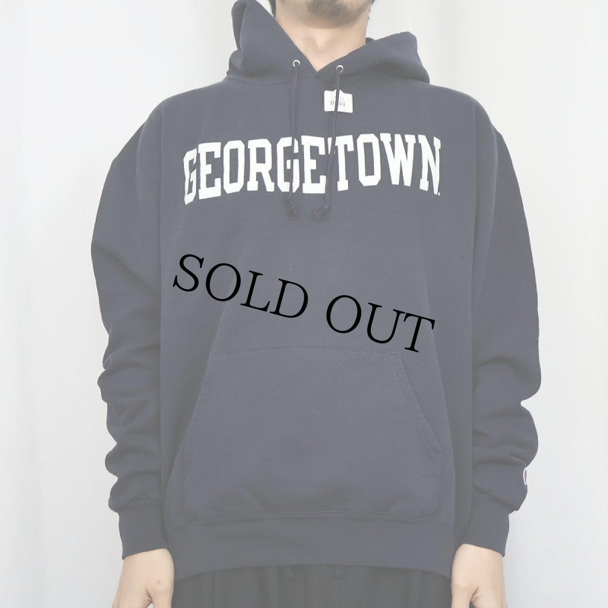 画像2: "GEORGETOWN" プリントスウェットフーディー NAVY (2)