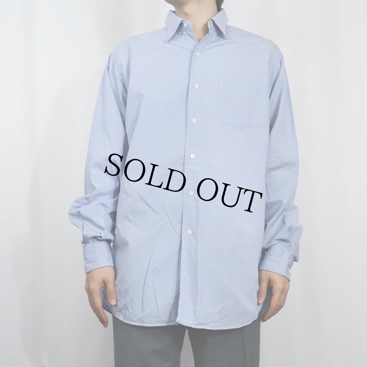 画像2: POLO Ralph Lauren "MERRIN" 総柄織り コットンシャツ M (2)