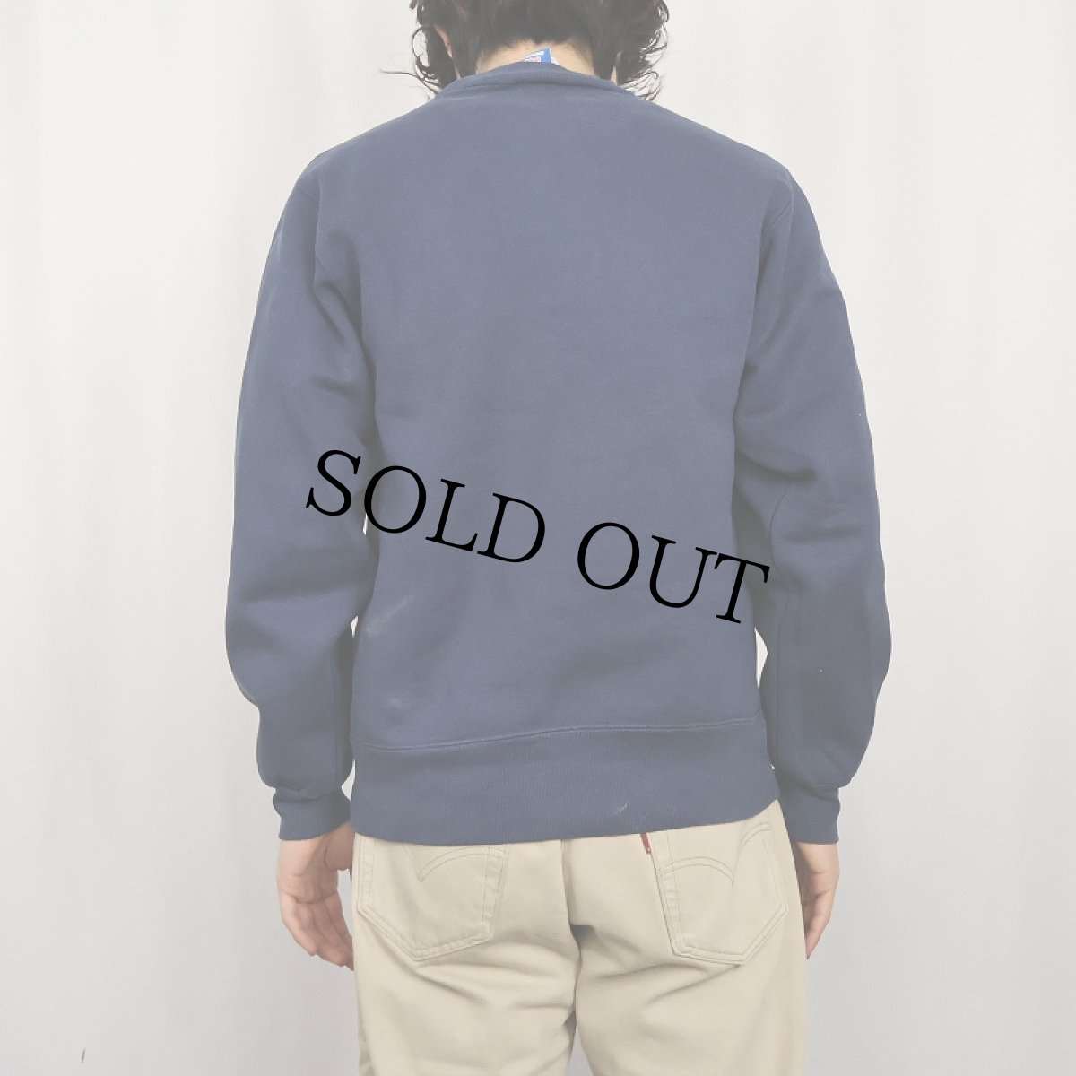 画像3: 90's Champion USA製 無地スウェット NAVY M (3)