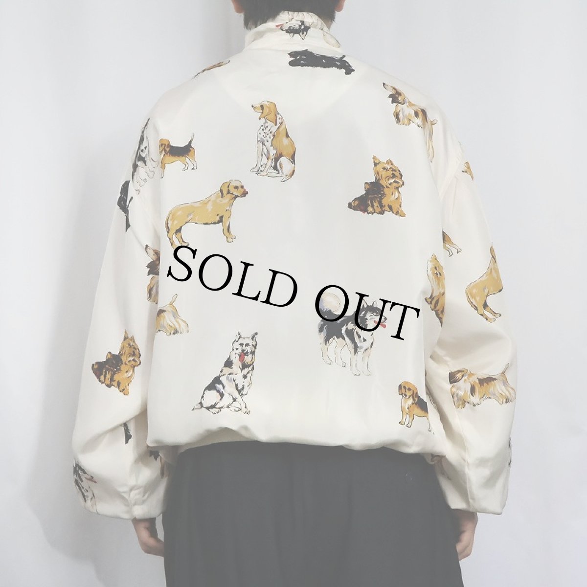 画像3: FUDA International 犬柄 シルクジップジャケット XL (3)