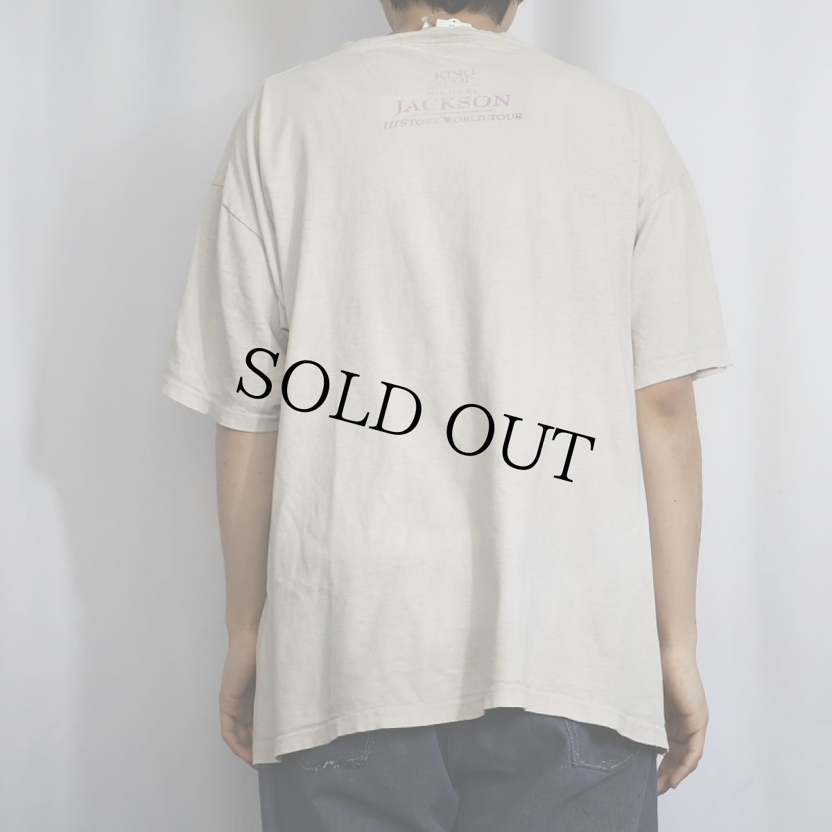画像3: 90's MICHAEL JACKSON "KING OF POP HISTORY WORLD TOUR" ミュージシャンツアーTシャツ XL (3)