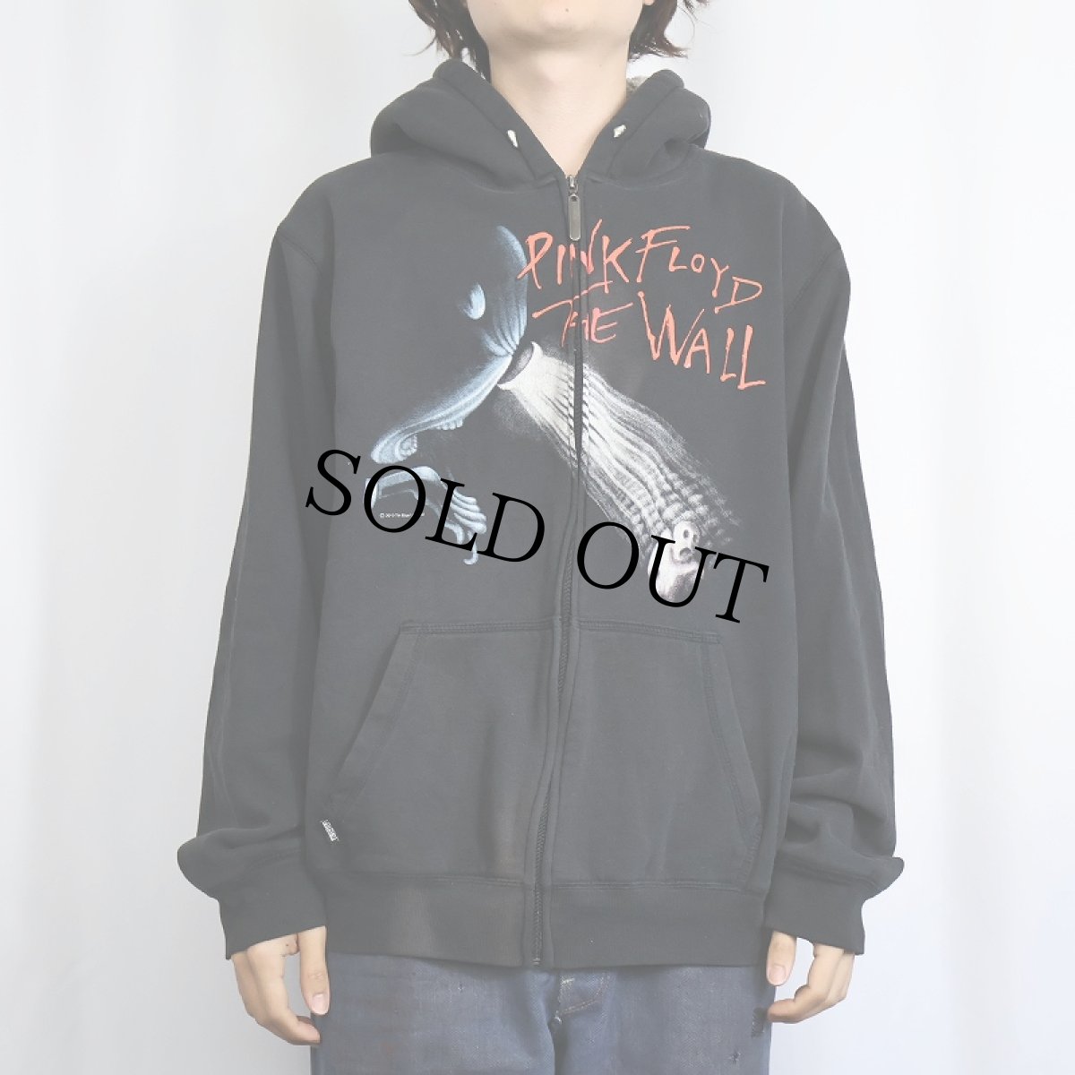 画像2: 2010 PINK FLOYD "THE WALL" ロックバンドアルバム スウェットジップパーカー BLACK L (2)