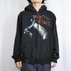 画像2: 2010 PINK FLOYD "THE WALL" ロックバンドアルバム スウェットジップパーカー BLACK L (2)