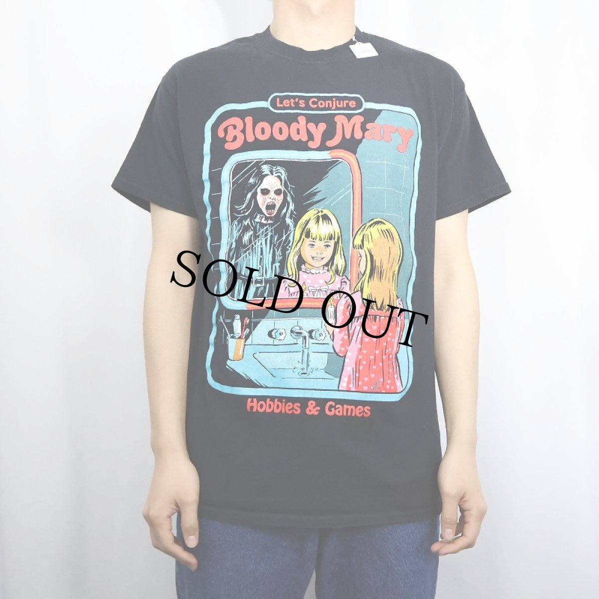 画像2: CREEPY CO. "Bloody Mary" イラストプリントTシャツ BLACK (2)