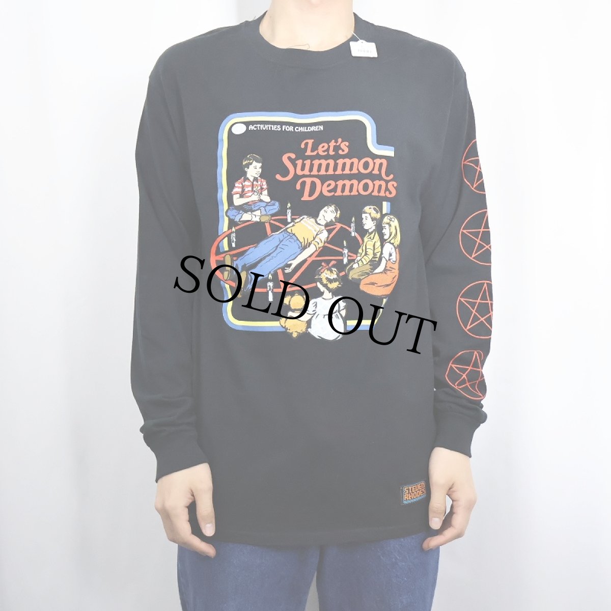 画像2: Steven Rhodes "Let's Summon Demons" イラストプリントロンT BLACK M (2)