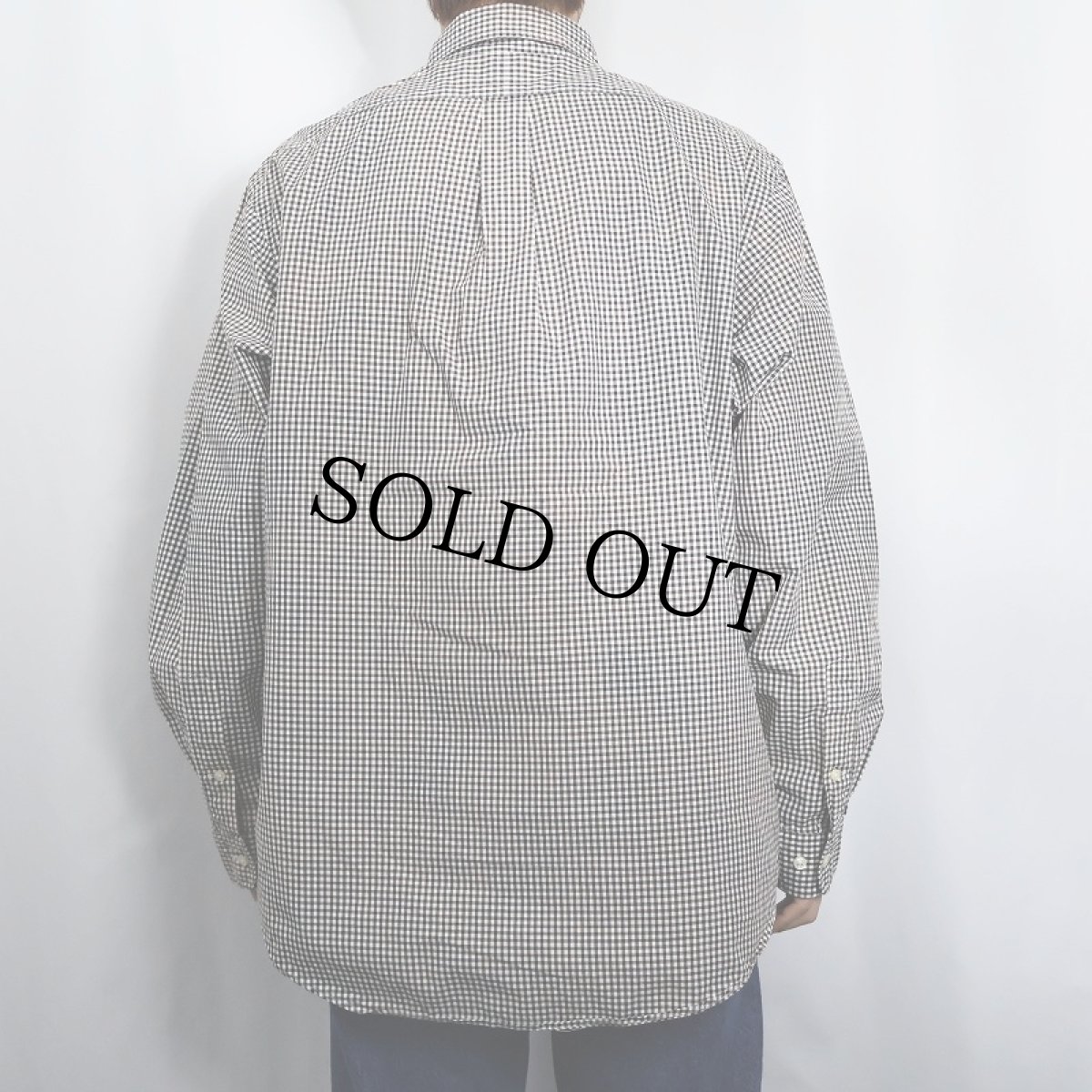 画像3: Ralph Lauren "CUSTOM FIT" ギンガムチェック柄 コットンボタンダウンシャツ SIZE17 (3)