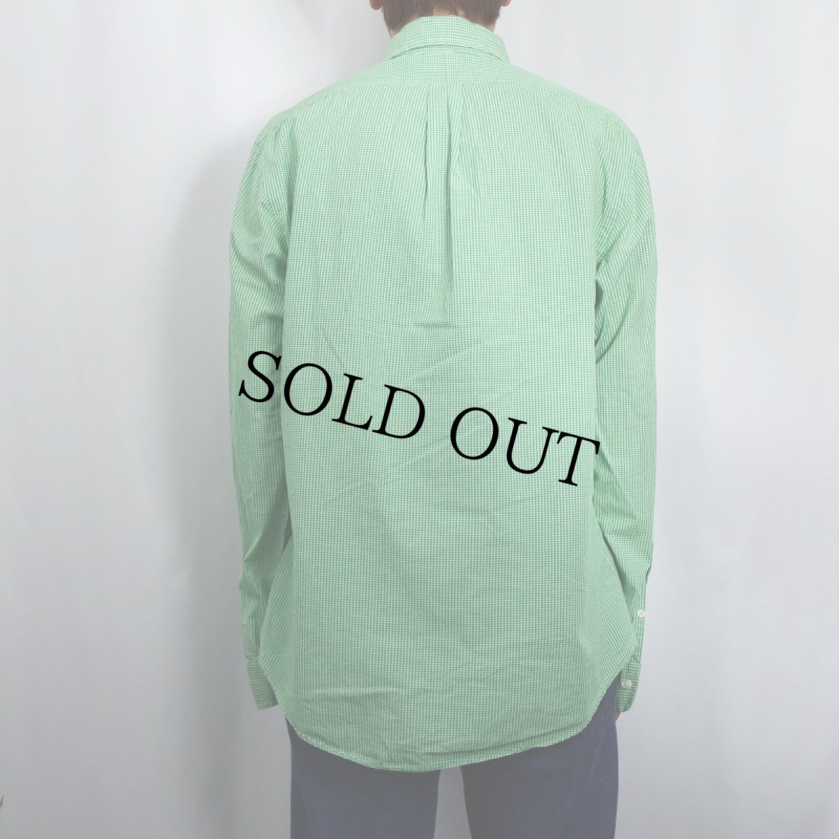 画像3: Ralph Lauren "CUSTOM FIT" ギンガムチェック柄 コットンボタンダウンシャツ L (3)