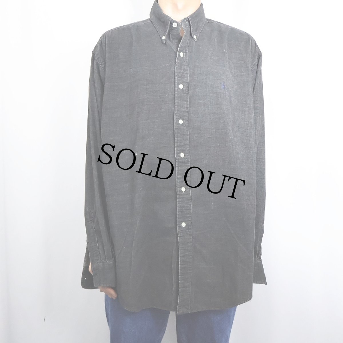 画像2: Ralph Lauren "BLAKE" コーデュロイボタンダウンシャツ L (2)