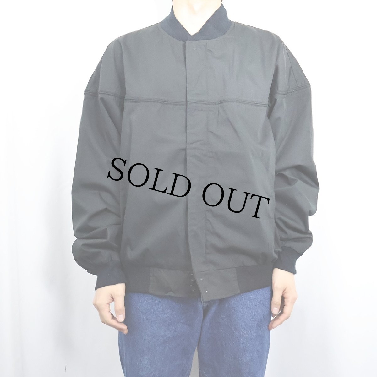 画像2: 90's Windbreaker ダービージャケット BLACK XXL (2)