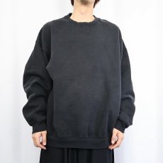 画像2: 90's MUNSINGWEAR USA製 無地スウェット BLACK XXL (2)
