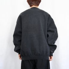 画像3: 90's MUNSINGWEAR USA製 無地スウェット BLACK XXL (3)