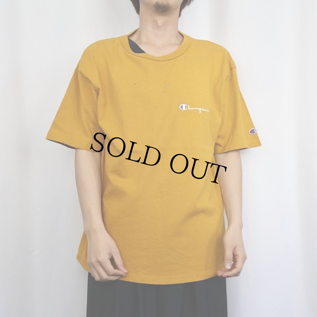 画像2: 90's Champion USA製 ロゴプリントTシャツ L (2)