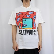 画像2: 90's BIG HED USA製 "BALTIMORE" アートプリントTシャツ L (2)