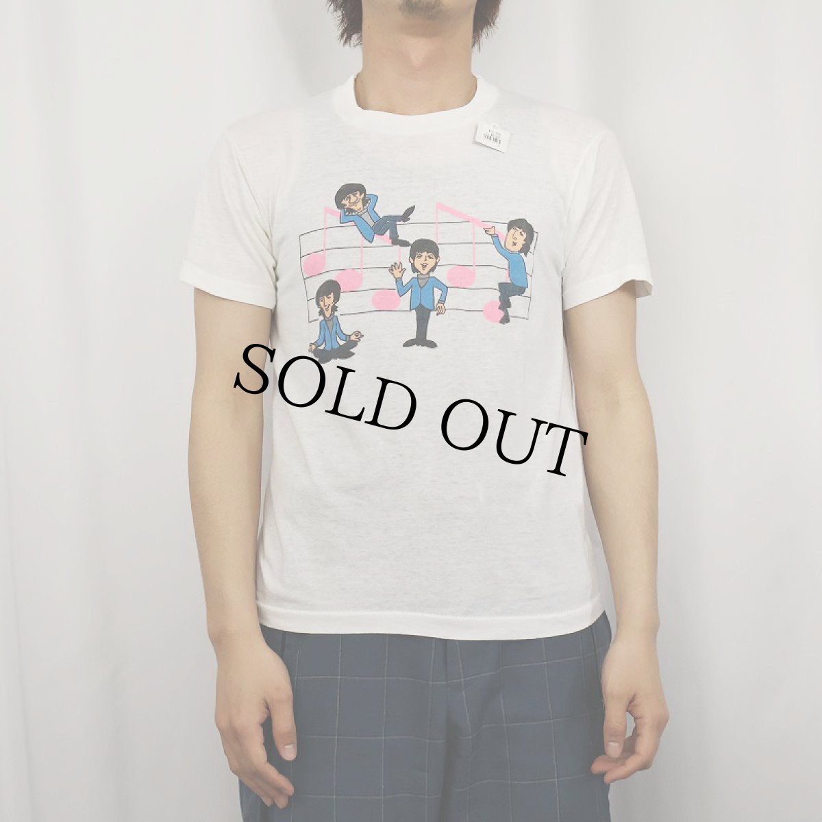 画像2: 80's THE BEATLES USA製 ロックバンドTシャツ M (2)
