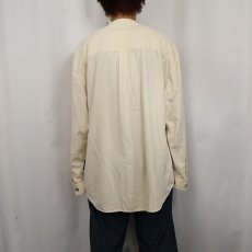 画像3: STRUCTURE バンドカラー シルクシャツ L (3)