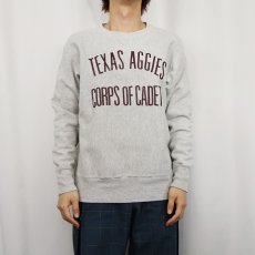 画像2: 70's Champion REVERSE WEAVE 赤単色タグ USA製 "TEXAS AGGIES CORPS OF CADETS" ラバープリントスウェット M (2)
